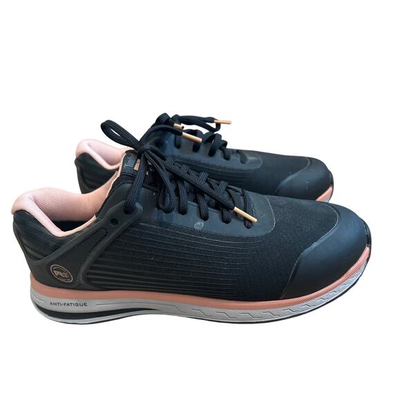 Women's Timberland PRO® Drivetrain Comp-Toe Work Sneaker Size 9.5 Black Pink - Picture 3 of 7